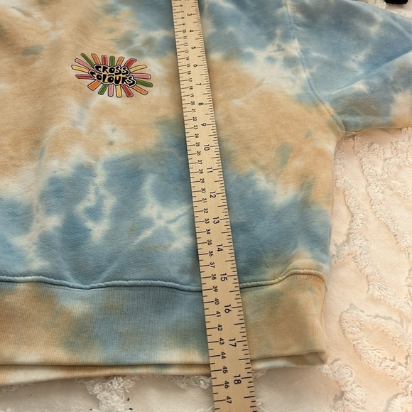 NWOT Cross Colors cropped tie dye sweatshirt, women’s size Medium. - Picture 8 of 10